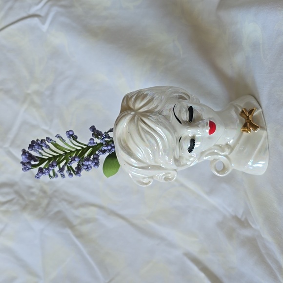 Vintage luster lady head vase Japan - Picture 1 of 12